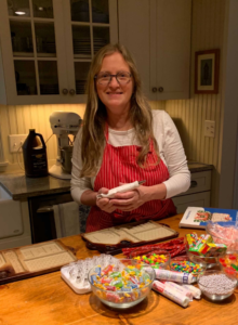 Michele making gingerbread