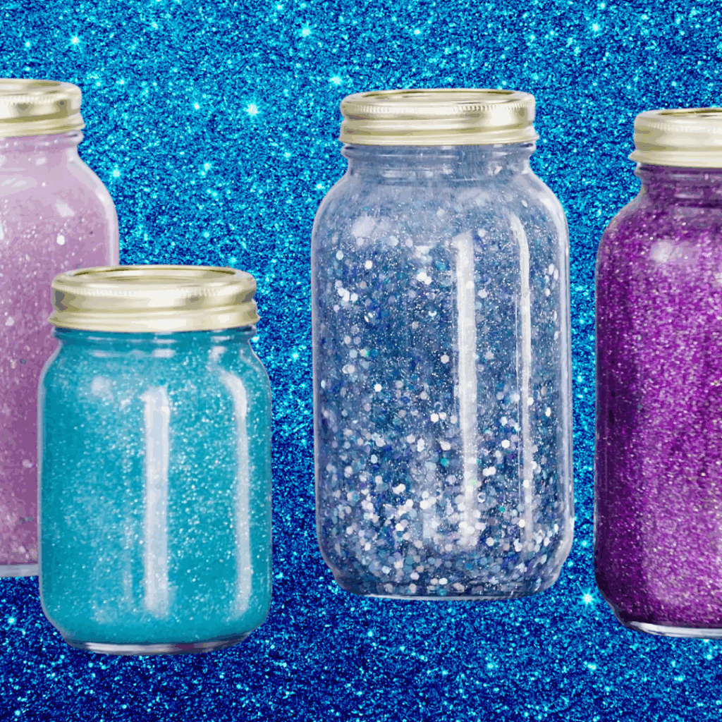 Jars full of glitter