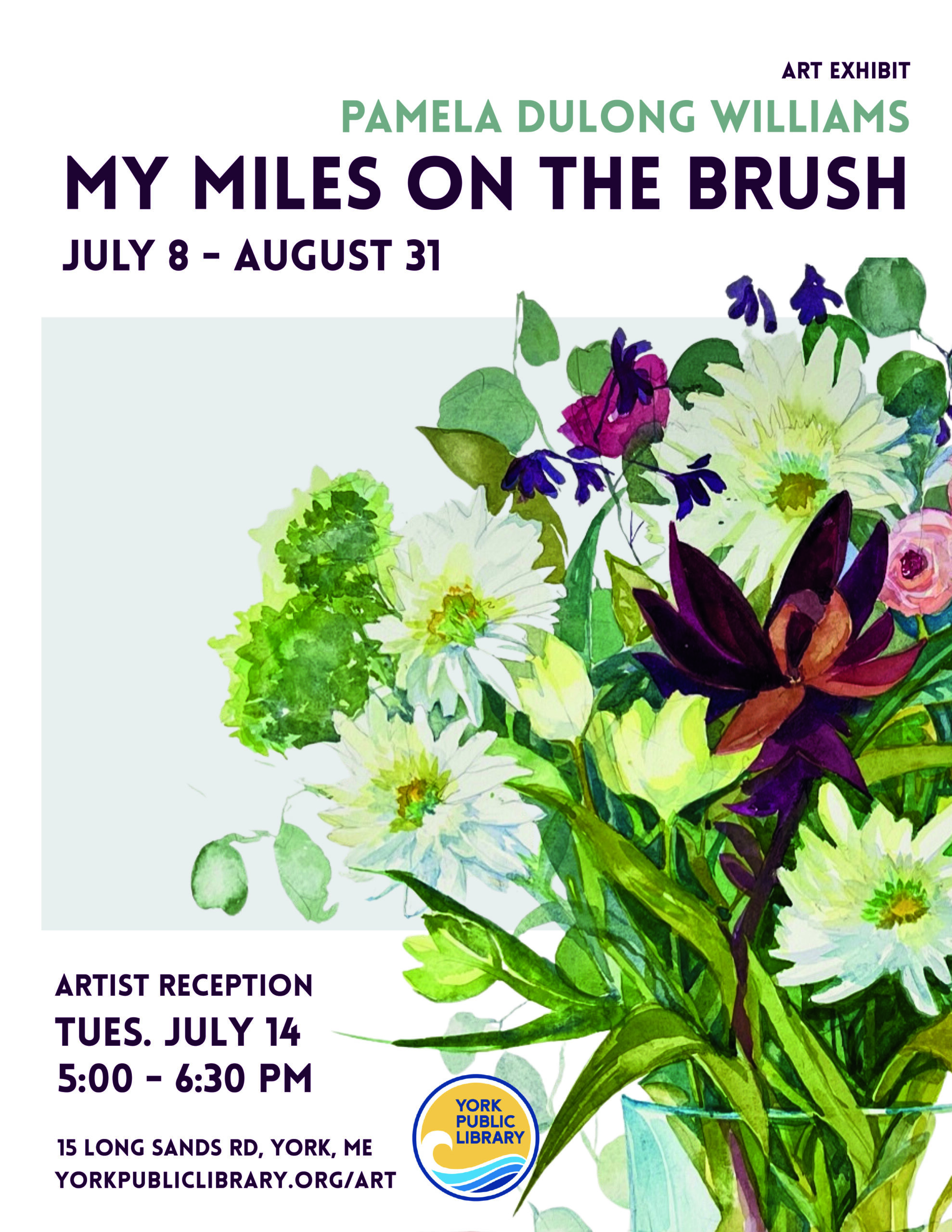 Flyer for My Miles on the Brush exhibit